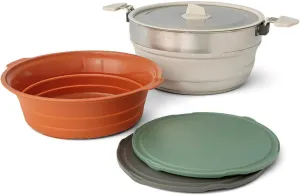 Sea to Summit Detour Essentials Camp Kitchen Kit (5 Liter Pot, Collapsible Colander, 2 Cutting Boards)
