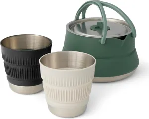 Sea to Summit Detour Stainless Steel Kettle Cook Set (1.6 Liter Kettle, 2 Mugs)