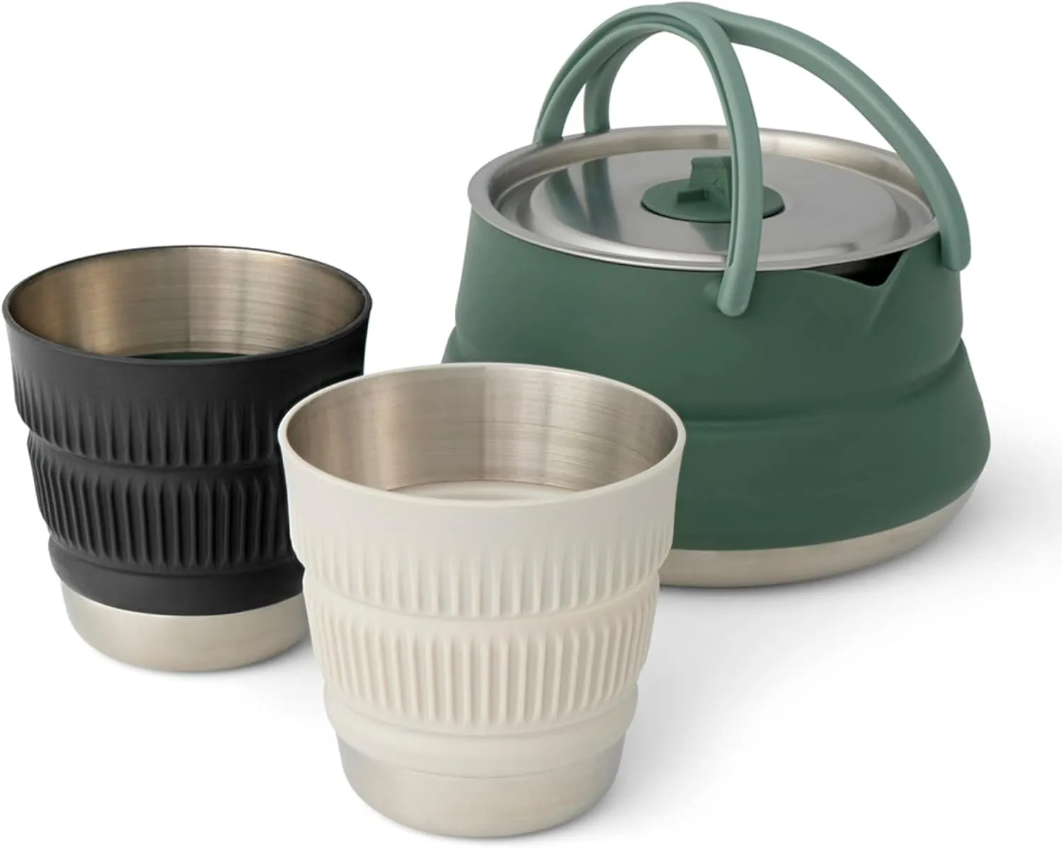 Sea to Summit Detour Stainless Steel Kettle Cook Set (1.6 Liter Kettle, 2 Mugs)