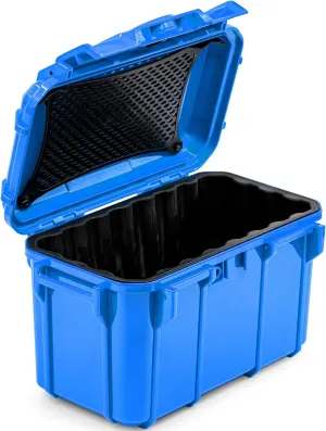 Seahorse 59 Portable Waterproof Dry Box Protective Case - Travel Safe/Mil Spec / IP67 Waterproof/USA Made - for Cameras, Ammunition, Rifle Ammo, Pistols, Smell Proof Box (Blue)