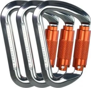 SEPEAK UIAA 30kN Climbing Carabiner Clips, Professional Heavy Duty Twist Locking Carabiners for Climbing,Mountaineering, Rappelling, Camping, Hiking, Swings, Large D Ring Hooks