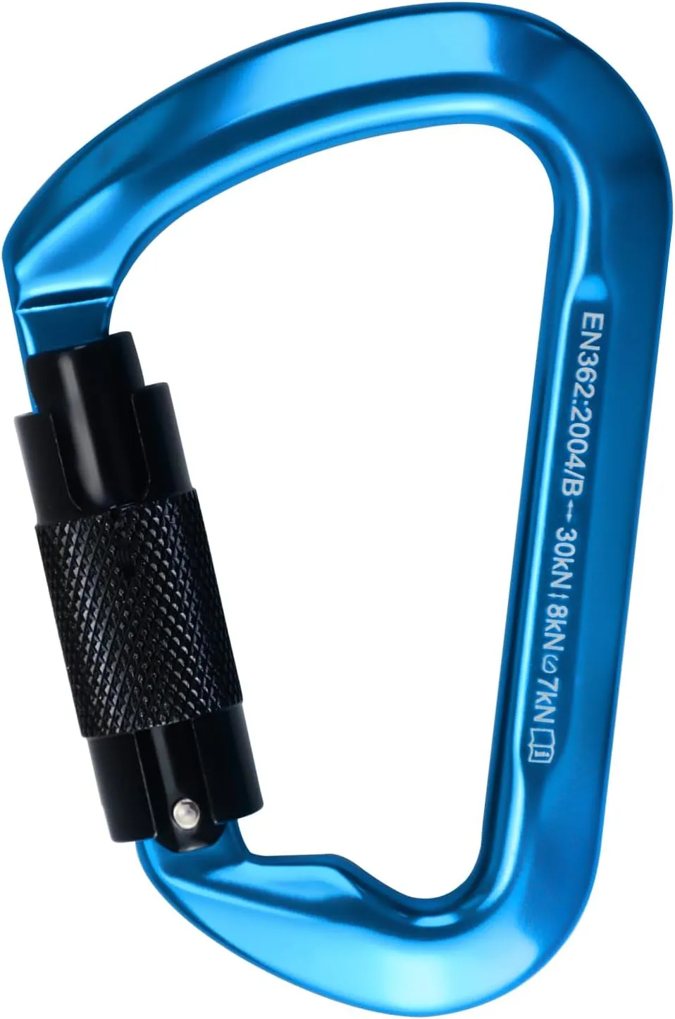 SEPEAK UIAA 30kN Climbing Carabiner Clips, Professional Heavy Duty Twist Locking Carabiners for Climbing,Mountaineering, Rappelling, Camping, Hiking, Swings, Large D Ring Hooks