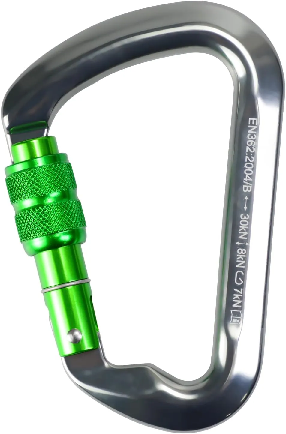 SEPEAK UIAA 30kN Locking Climbing Carabiner, Professional Heavy Duty Screwgate Clip for Outdoor Climbing, Mountaineering, Rappelling, Camping, Hiking, Swing,Large D Carabiner Hook/6744lb