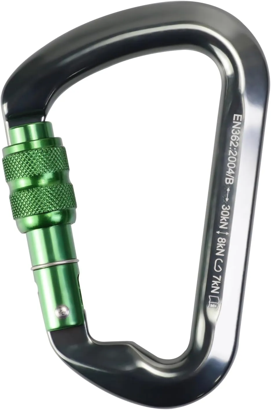 SEPEAK UIAA 30kN Locking Climbing Carabiner, Professional Heavy Duty Screwgate Clip for Outdoor Climbing, Mountaineering, Rappelling, Camping, Hiking, Swing,Large D Carabiner Hook/6744lb