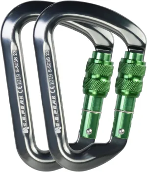 SEPEAK UIAA 30kN Locking Climbing Carabiner, Professional Heavy Duty Screwgate Clip for Outdoor Climbing, Mountaineering, Rappelling, Camping, Hiking, Swing,Large D Carabiner Hook/6744lb