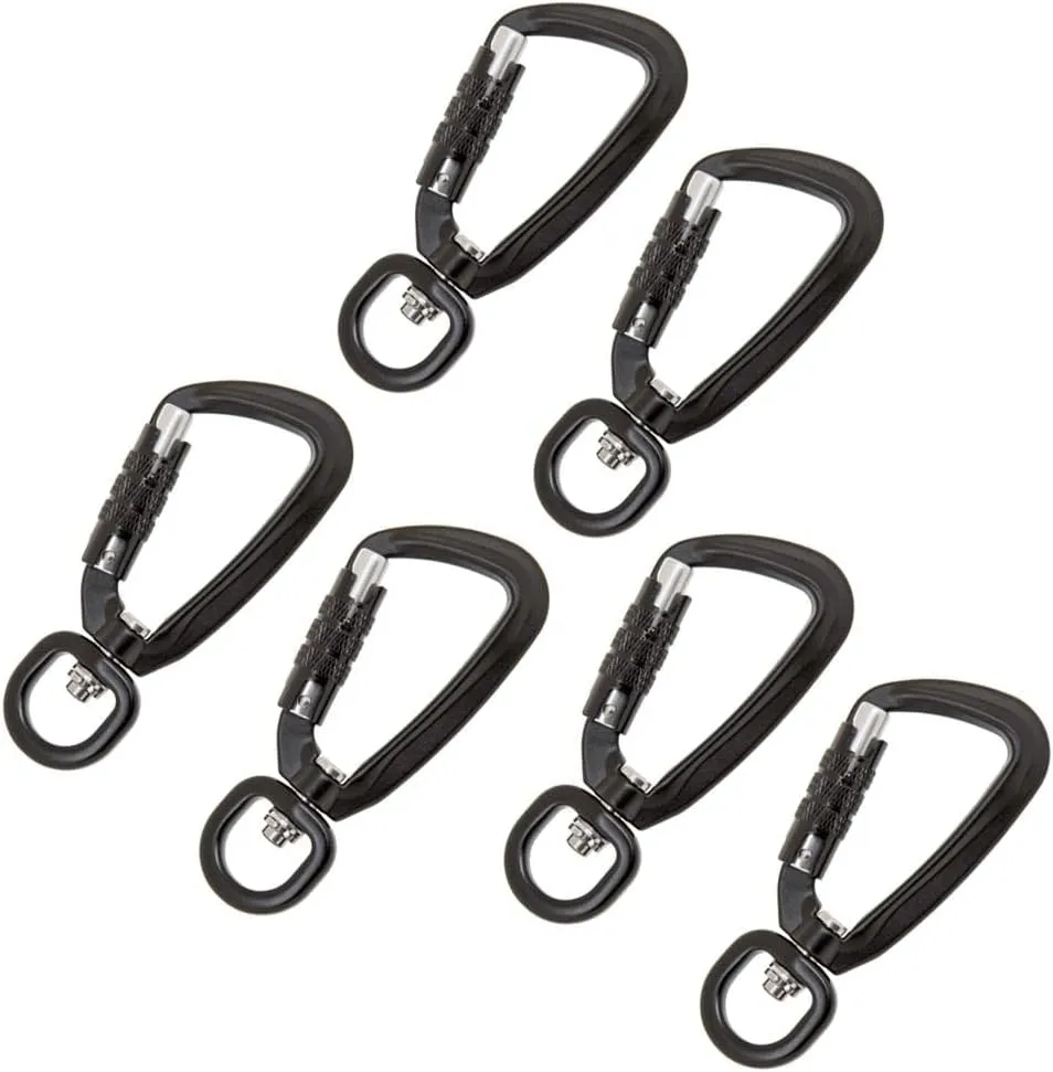 Set of 2 Auto Lock Carabiner Clips for Outdoor Use