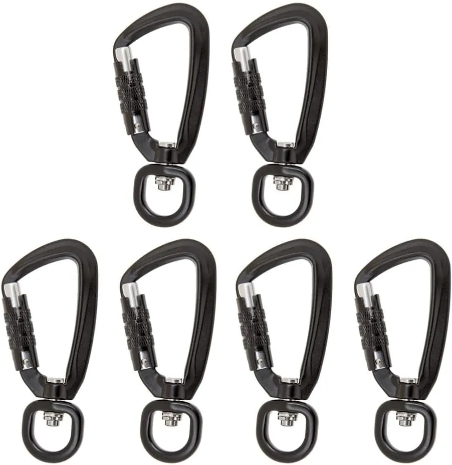 Set of 2 Auto Lock Carabiner Clips for Outdoor Use
