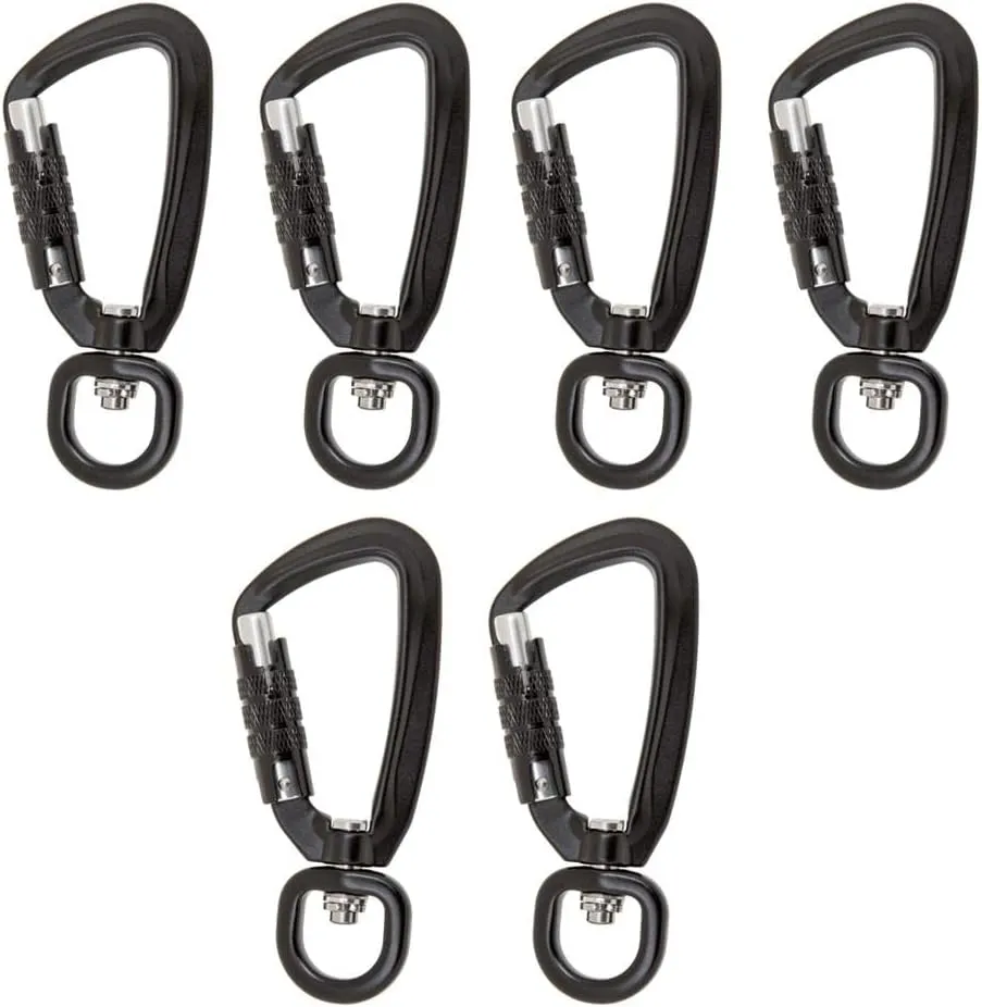 Set of 2 Auto Lock Carabiner Clips for Outdoor Use