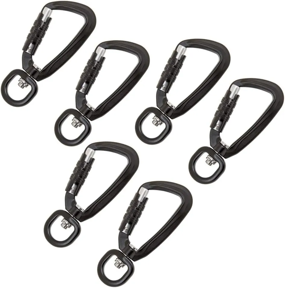 Set of 2 Auto Locking Carabiners for Outdoor Activities