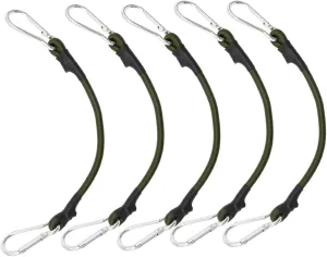 Set of 5 Tensioning Strap with Carabiner Bungee Rope Expander with Hook in 4 Size Rubber Tensioner with Carabiner Hook