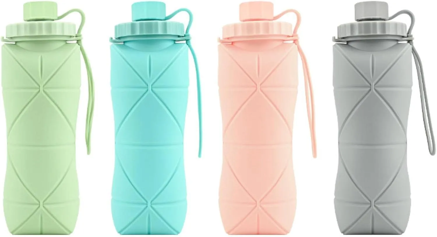 Silicone Folding Cups Portable Outdoor Sports Cup Travel Coffee Cup Drop-Resistant Silicone Water Bottle