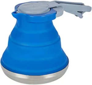 Silicone Folding Kettle 1500ml Portable Foldable Camping Kettle Tea Coffee Water Pot Dark BlueFoldable Kettle Collapsible Camping Water Kettle Foldable 1.5L Water Pot Folding Silicone Kettle
