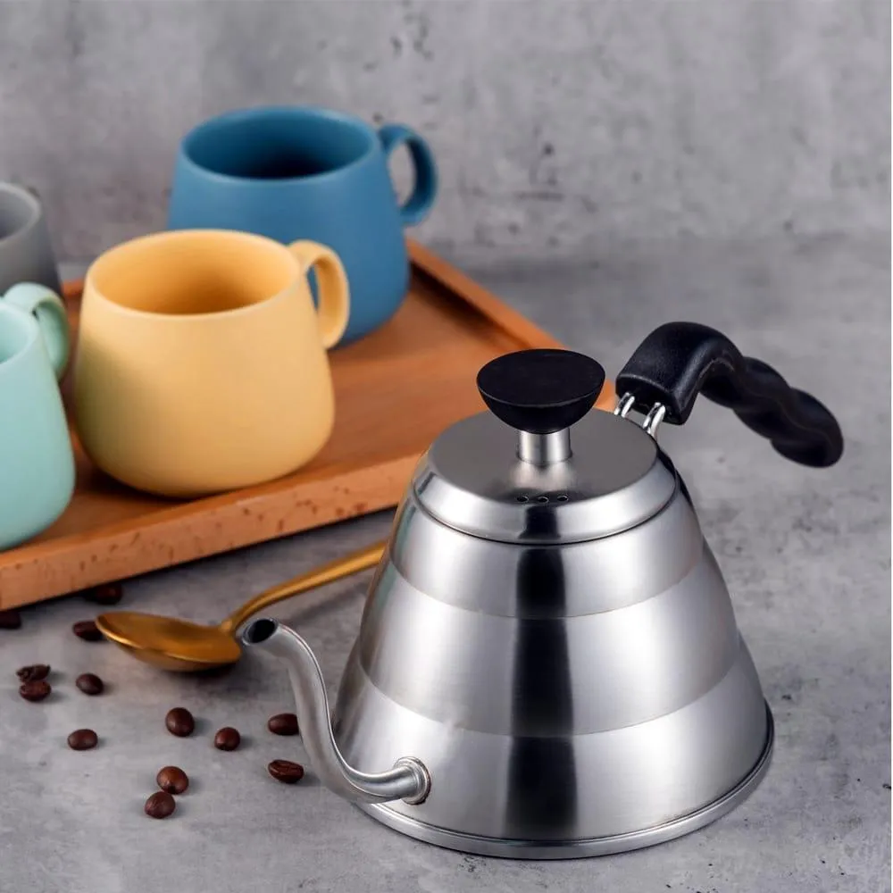 Silver Coffee Kettle with Thermometer