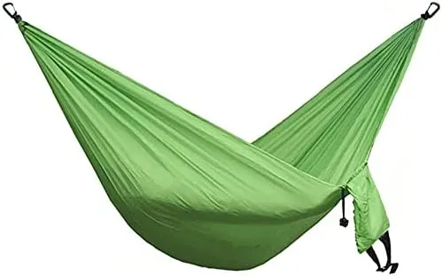 Single & Double Portable Hammock, Hammocks for Trees, with Carabiner and Ropes Folding Comfortable Breathable Durable - for Travel, Beach, Camping, Hiking, Backyard