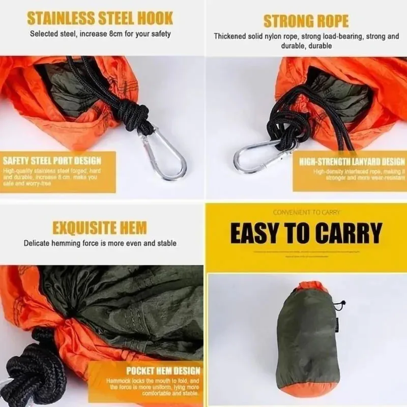 Single Person Outdoor Camping Hammock With Nylon