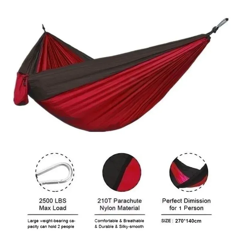 Single Person Outdoor Camping Hammock With Nylon