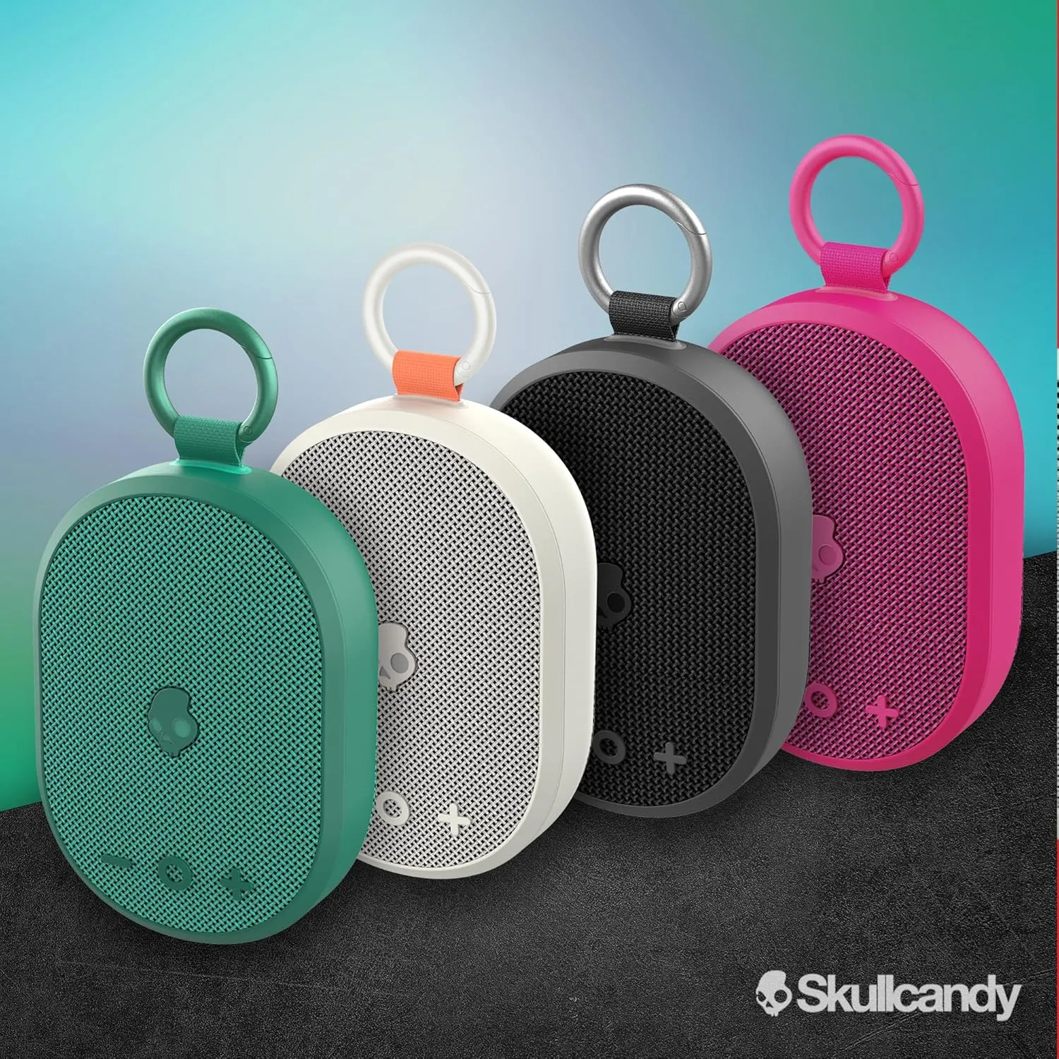 Skullcandy Kilo Wireless Bluetooth Speaker - IPX7 Waterproof Mini Bluetooth Speaker with 24 Hour Battery, Downward Firing Passive Radiator, and True Wireless Pairing - Perfect for Outdoor