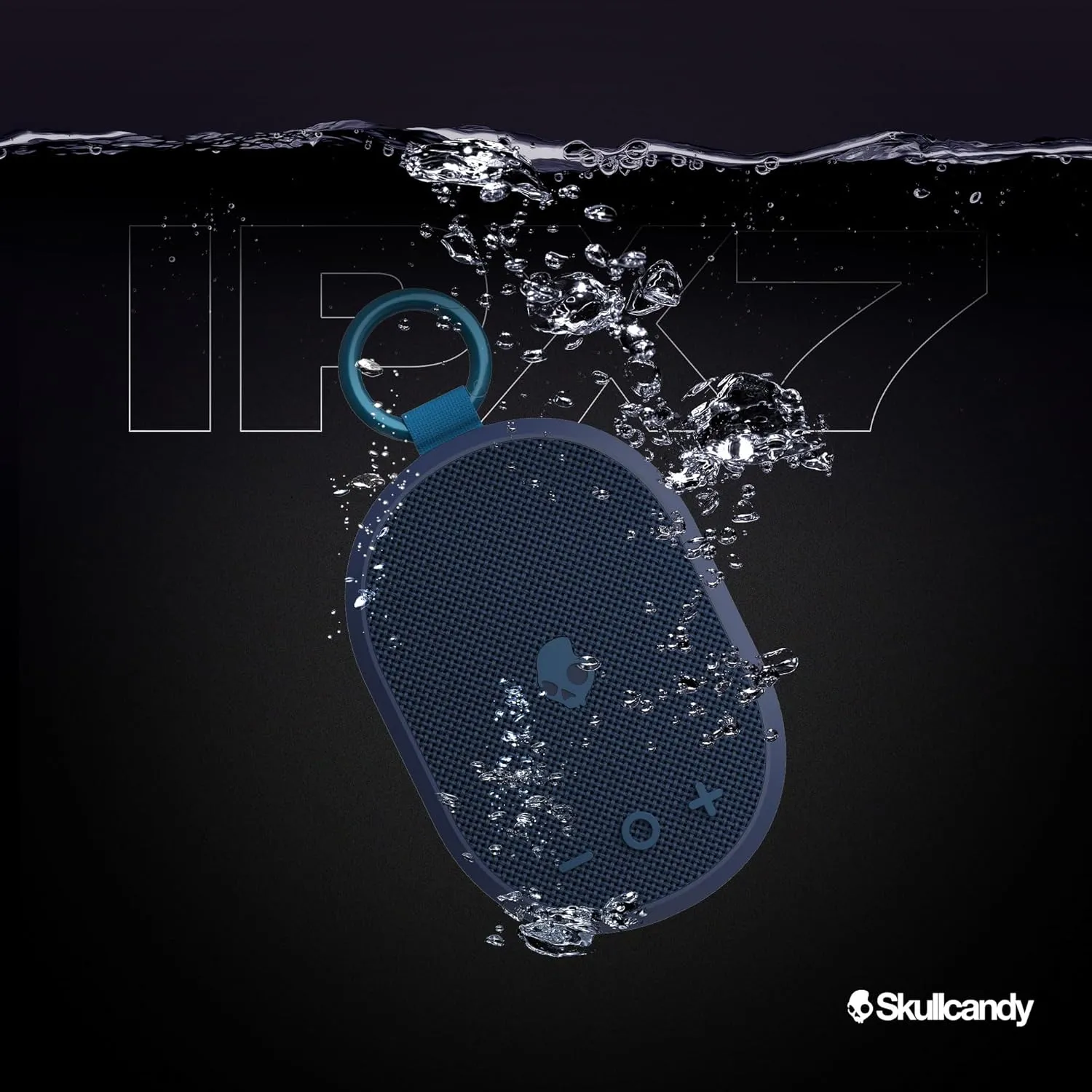 Skullcandy Kilo Wireless Bluetooth Speaker - IPX7 Waterproof Mini Bluetooth Speaker with 24 Hour Battery, Downward Firing Passive Radiator, and True Wireless Pairing - Perfect for Outdoor