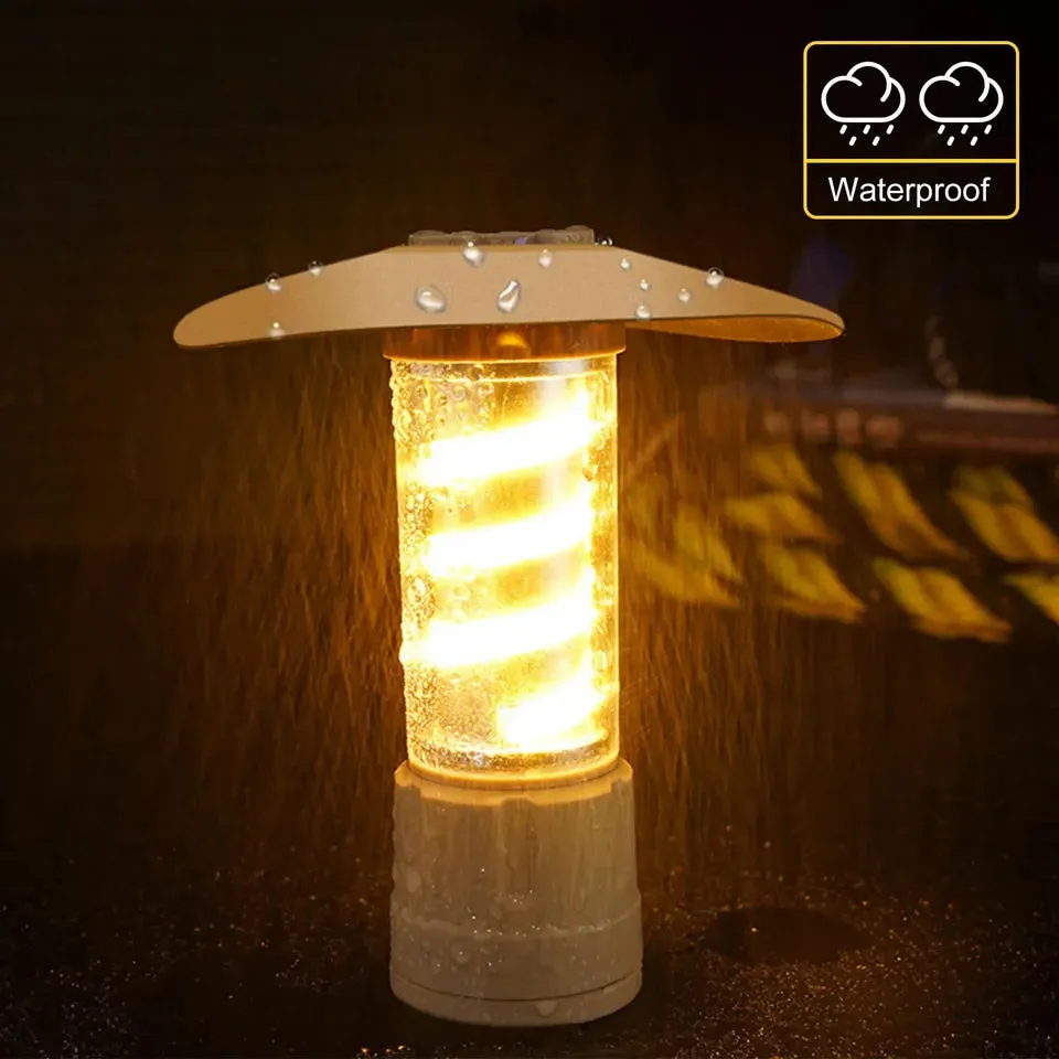 Skywolfeye LED Camping Flashlight Rechargable Hanging Tent Light Atmosphere Lamp Multifunction Emergency Torch5 Modes
