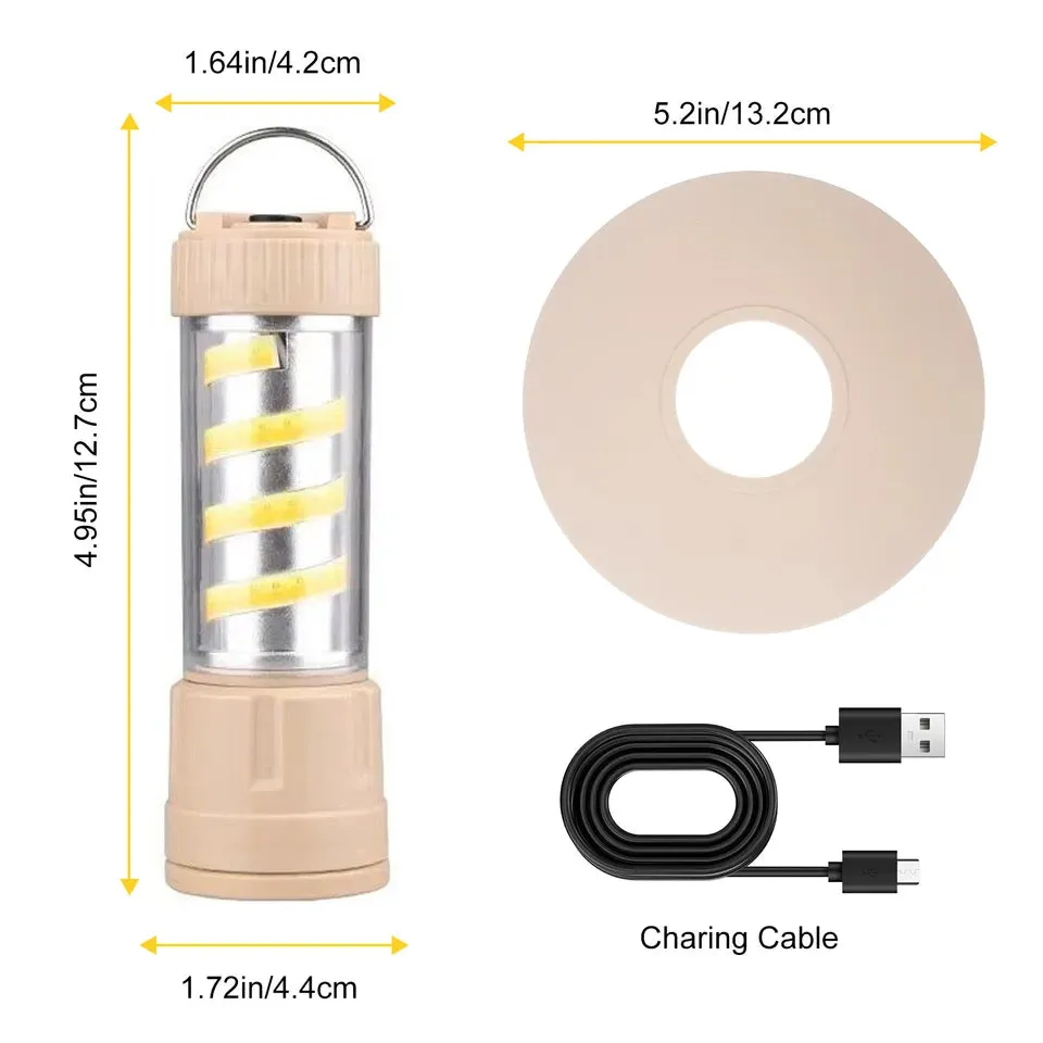 Skywolfeye LED Camping Flashlight Rechargable Hanging Tent Light Atmosphere Lamp Multifunction Emergency Torch5 Modes