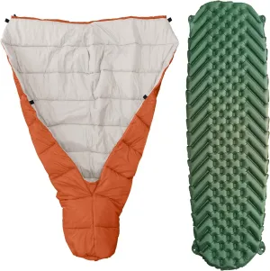 Sleeping Bag Topquilt with Inflatable Sleeping Pad, Warm Insulation Sleeping Quilt for Backpacking, Camping and Hiking