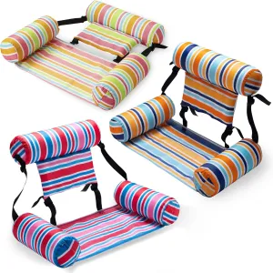 Sloosh Inflatable Lounge Chairs - 3 Pack Adult Pool Floats for Summer Fun
