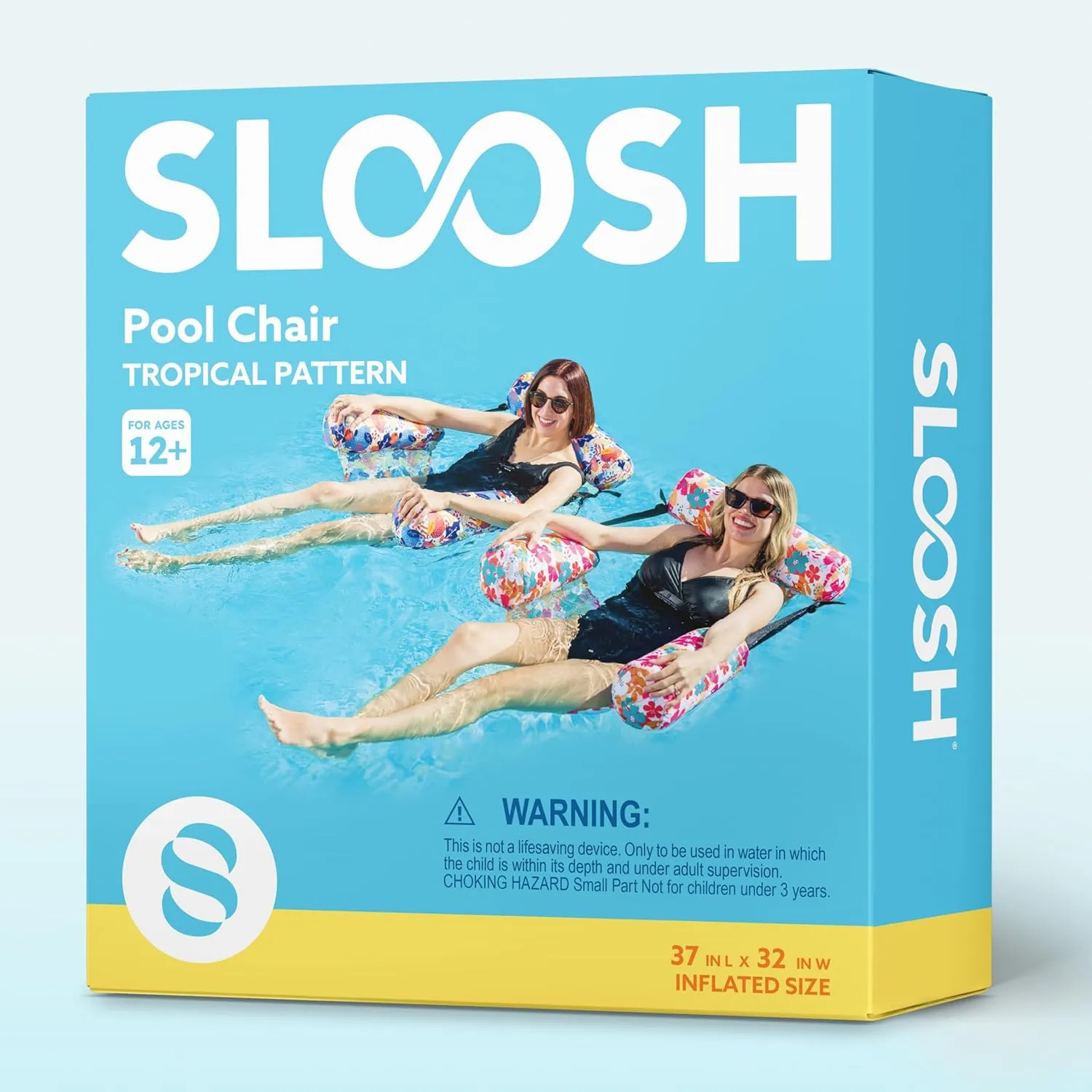 SLOOSH Inflatable Pool Floats Adult,2 Packs Floating Lounge Chairs,Blow up Pool Noodles for Adult Heavy Duty,Floating Chair for Party Summer Water Beach Lake Fun