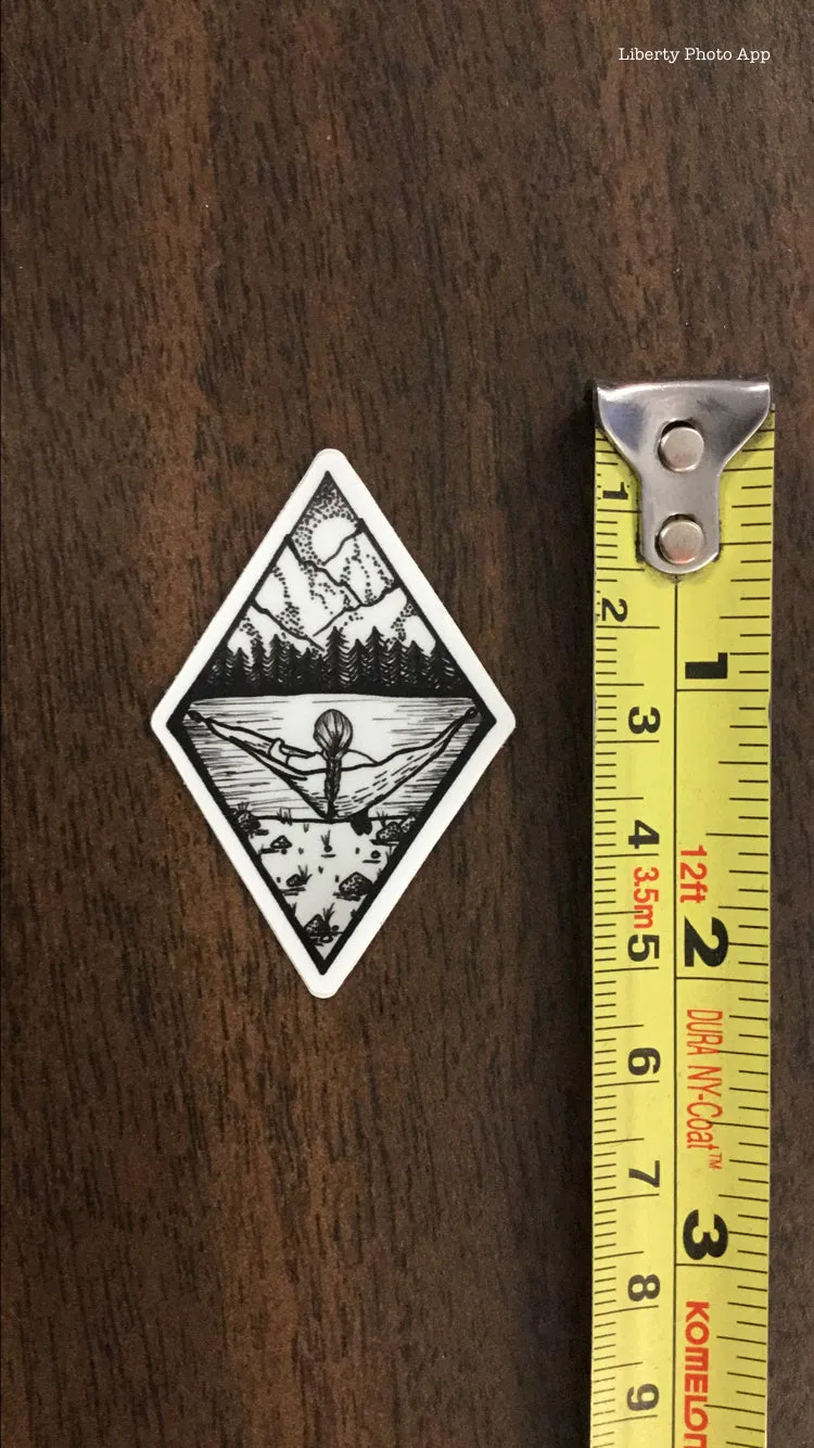 Small Hammock Woman Sticker