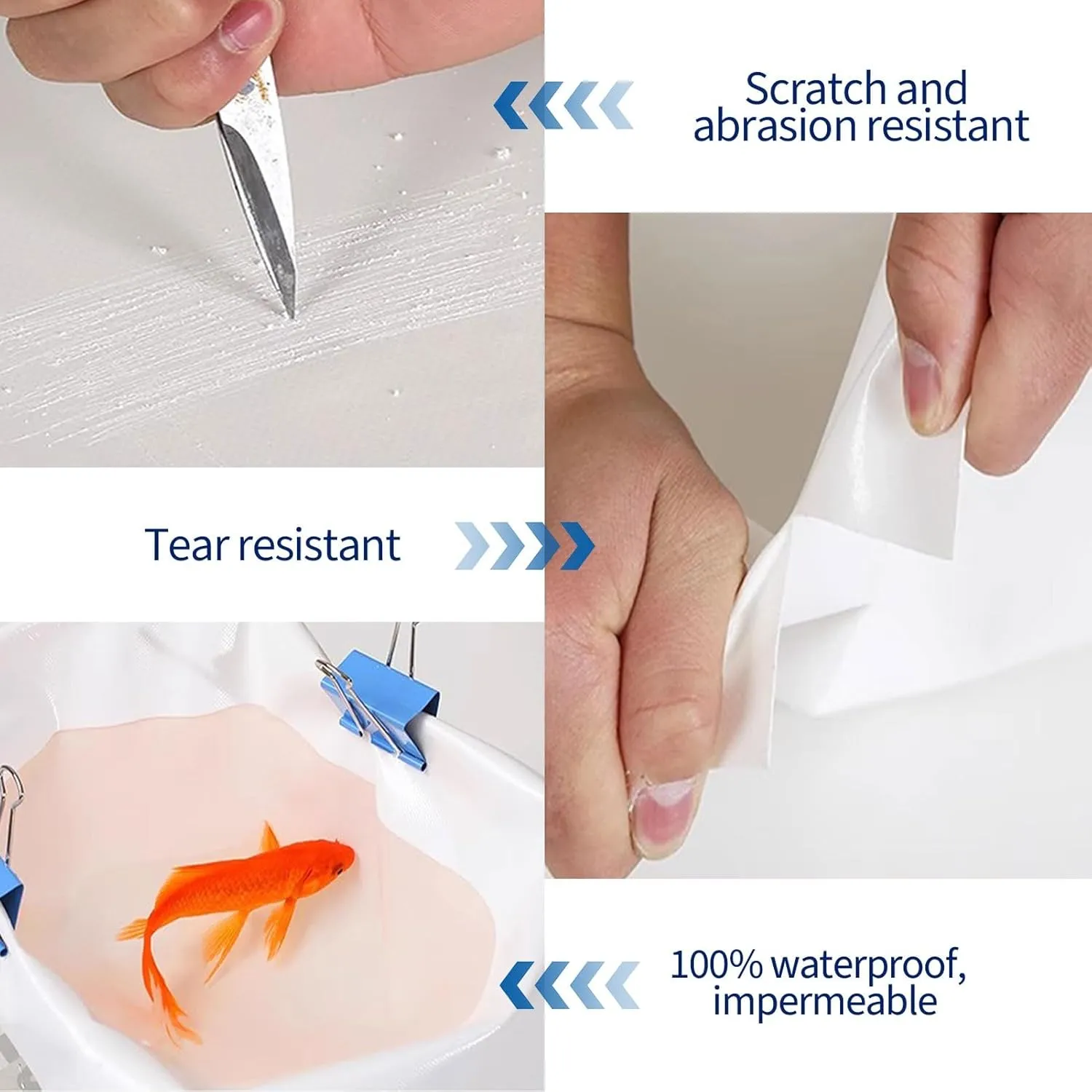 Small Multipurpose Cover, 500g/㎡ Reinforced Thick PVC Tarp Sheet for Car Garden Furniture Caravan Cover, White(4x4m)