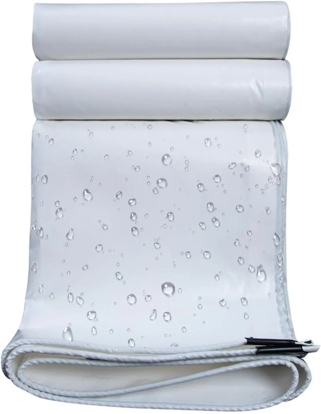 Small Multipurpose Cover, 500g/㎡ Reinforced Thick PVC Tarp Sheet for Car Garden Furniture Caravan Cover, White(4x4m)