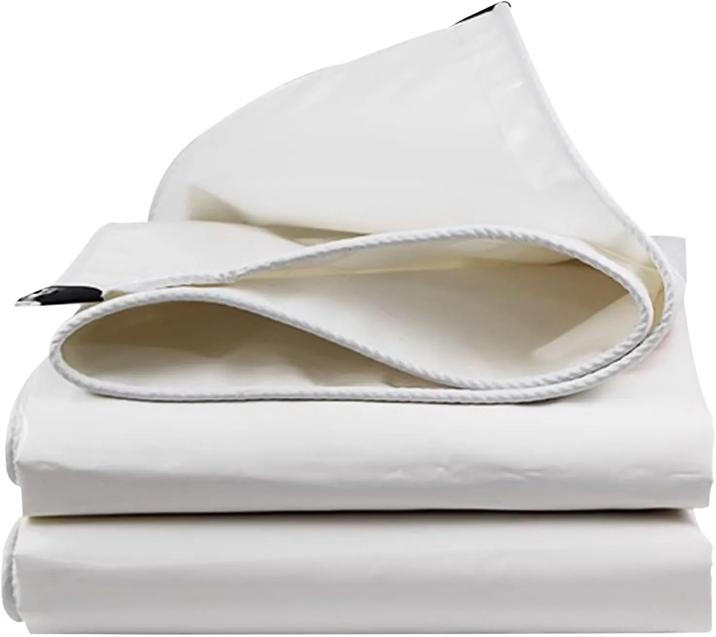 Small Multipurpose Cover, Heavy Duty White Canvas Tarp Sheet with Reinforced Grommets, Multipurpose Cover for Outdoor Ground Car Furniture(1.5x2m)