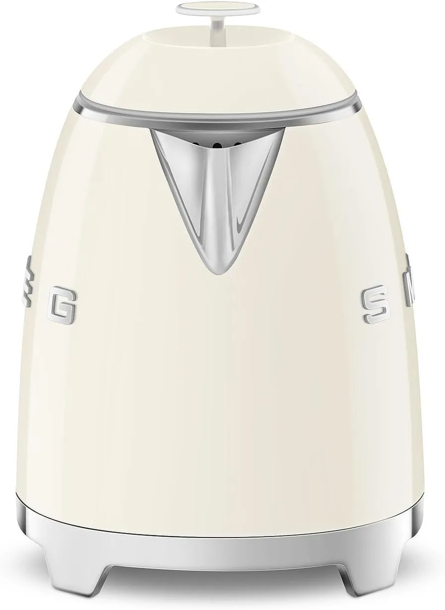 SMEG Mini 50's Retro Style 3 Cup Electric Kettle with Double Wall Anti Slip Base and Water Level Indicator (Cream)