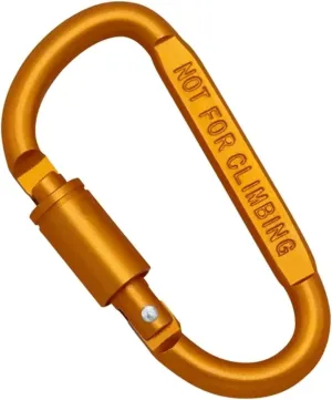 Snaps 10Pcs Aluminum Locking D-Shape Climbing Carabiner Hook self Locking Clip Outdoor Tools for Hiking,Fishing, Traveling for Keychains, Fishing and Outdoor Activitie