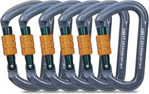 SOB Auto Locking Climbing Carabiner Clips,Heavy Duty Asymmetrical Carabiner Connector Used for Rappelling Gear Rescue Outdoor Projects Dog Leash
