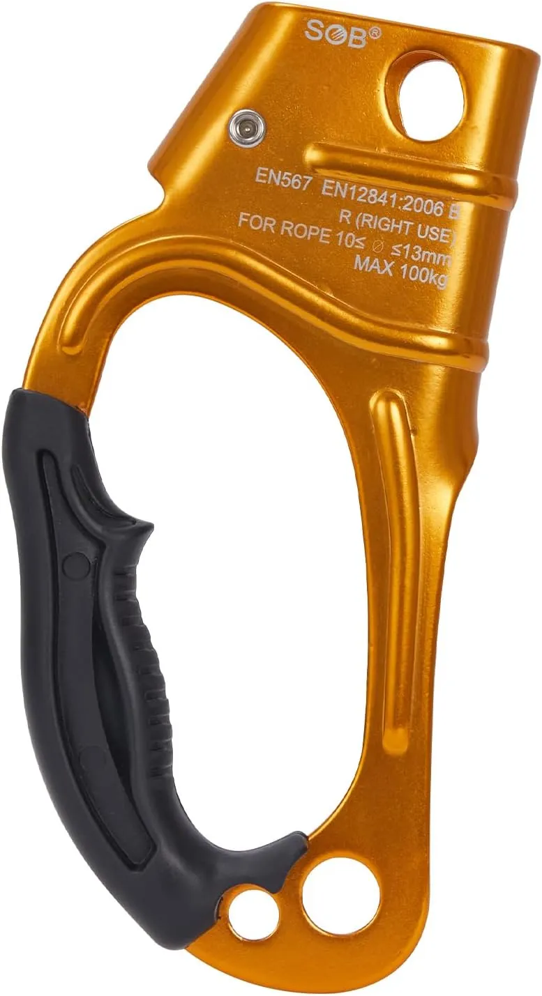 SOB Hand Ascender, Rock Climbing Tree Arborist Rappelling Gear Equipment Rope Clamp for 10~13MM Rope