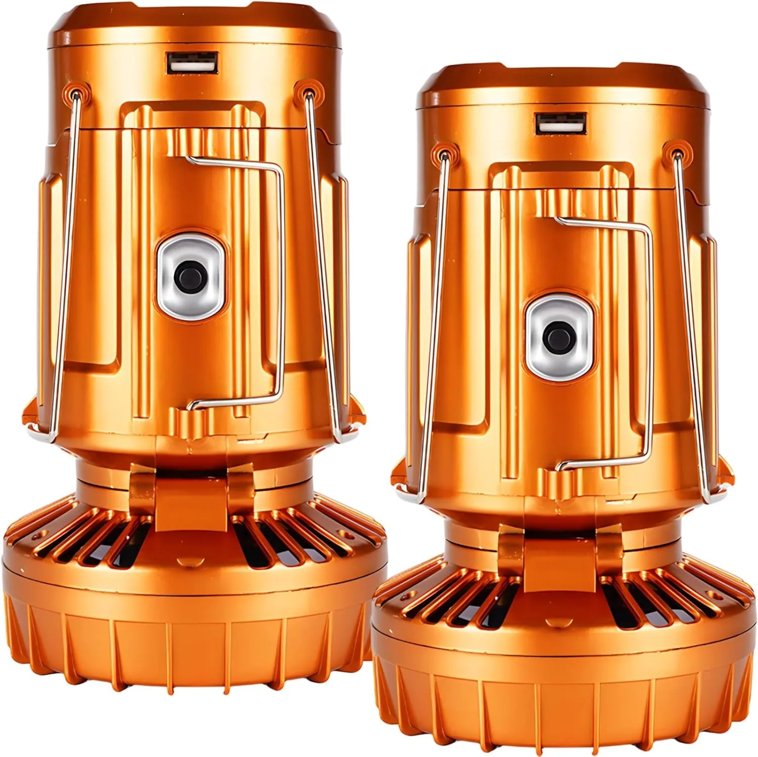 Solar Led Lantern with Fan, USB Rechargeable Tent Light, Waterproof Foldable Design, Ideal for Hiking and Camping