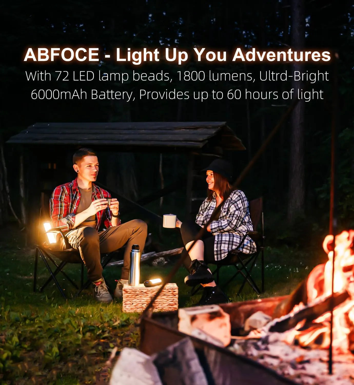 Solar Rechargeable Camping Lantern, Rechargeable Flashlights with 6000mAh Battery 13 Light Modes IP66 Waterproof Led Rechargeable Light for Outdoor Power Outage Emergency Hurricane