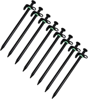 Sosoport 16pcs Tent Spikes Ground Pegs for Camping Tents Gazebo and Tarps Forged Iron