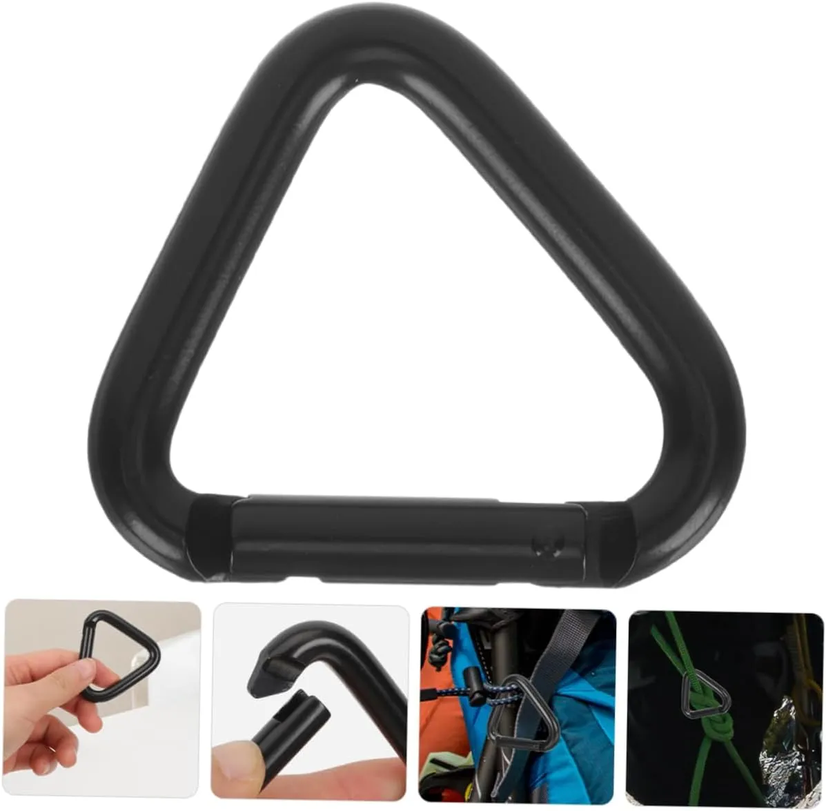 Sosoport Carabiner Hooks Heavy Duty Hook Triangle Climbing Buckle Mountain Climbing Clips Buckles Mountain