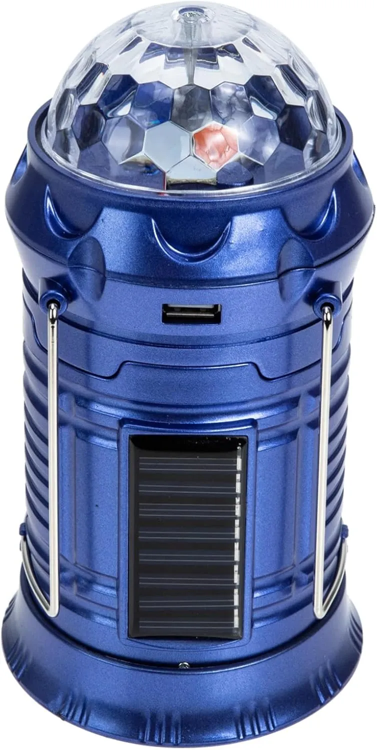Sosoport Led Camping Lantern Rechargeable Fan Solar Lamp for Tent Us Plug 6-8 Hours Long Battery Life