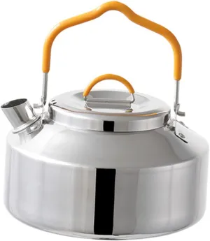 Sosoport Stainless Steel Camping Pot Camp Coffee Pot Stainless Steel Water Bottle Gsi Camping Cookware Hiking Whistling Teapot Stainless Steel Tea Pots Stove Tea Pots Make Tea Kettle China