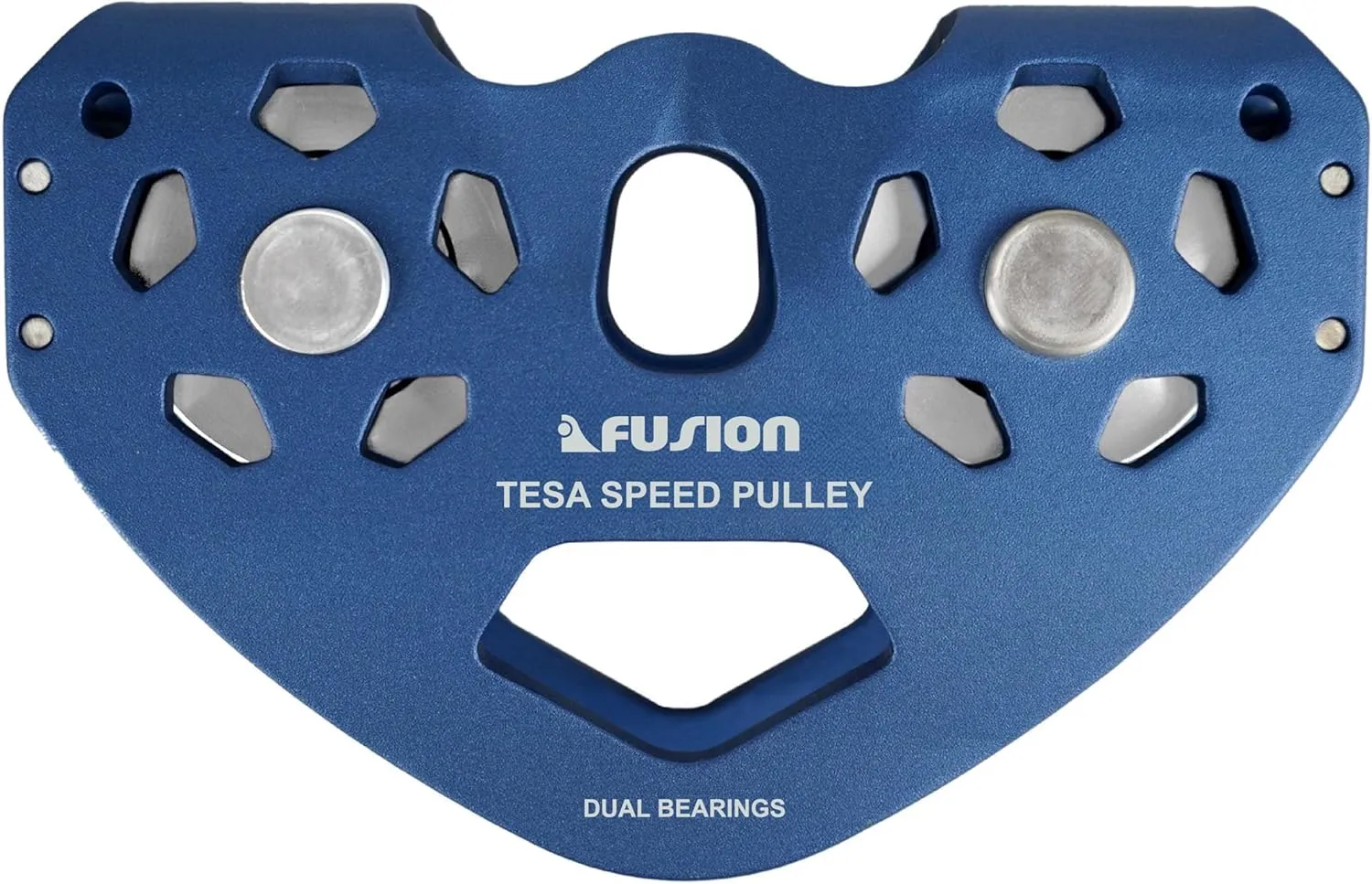 Speed Pulley, Climbing Pulleys for Backyard Zipline, Hauling, Rigging - New and Improved -Fusion Climb Tesa Speed Aluminum Zip Line Blue