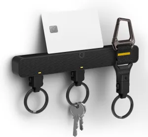 Spigen Life Magnetic Keychain Key Holder with HUB Compatible with MagSafe Accessories, Quick Release Magnetic System and Secure Lock System, Detachable Magnetic Keychain Key Ring Clip, Car Keychain
