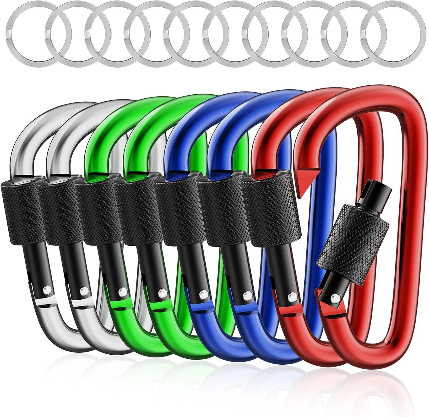 sprookber 3" Locking Carabiners and 2.28 inch Carabiner