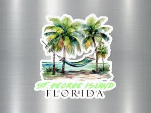 St. George Island Florida Hammock Sticker