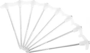 Stable Iron Material Tent Ground Pegs 8 Pcs Heavy Duty Stakes for Camping Tarp Canopy