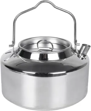 Stainless Steel Camping Kettle Portable Water Pot for Hot Water Open Fire Cooking Style Outdoor Tea Kettle
