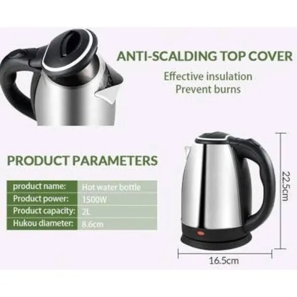 Stainless Steel Electric Kettle 2.0 Liter