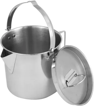 Stainless Steel Kettle 1.2l Outdoor Tea Heater Multi-Purpose Pot for Camping Hiking Fishing