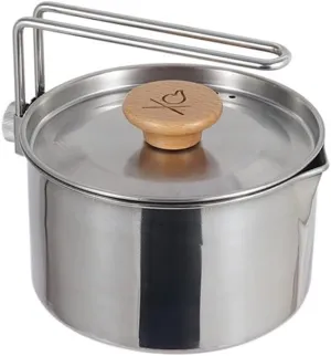 Stainless Steel Kettle Outdoor Camping Pot Portable Mountaineering Trekking Cooking Tool Travel Hiking Cookware Equipment